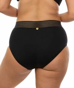 Sunseeker Aloha Solids Super Firm Hi Rise Pant Black -Cheap Swimweargalore Store sun30856 sunseeker aloha solids super firm hirise pant back