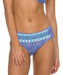 Sunseeker Tibet Side Band Mid Rise Pant Blue -Cheap Swimweargalore Store sun30982 sunseeker tibet side band mid rise pant blue front