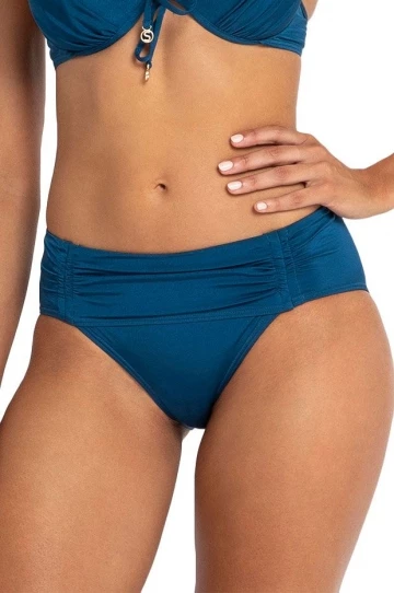 Sunseeker Luxe Gathered Midrise Pant Blue 1 Sunseeker Luxe Gathered Midrise Pant Blue