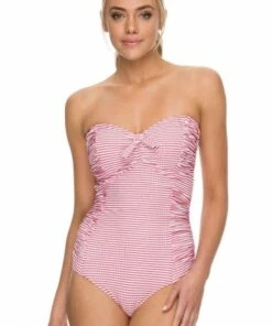 Sunseeker Porter Ruched Bandeau One Piece Clay