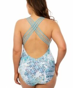 Sunseeker Fresco Multi Cross Strap One Piece Petrol -Cheap Swimweargalore Store sun51107 sunseeker fresco multi cross strap one piece back
