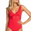 Sunseeker Nautilus Mesh Panel One Piece Red