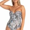 Sunseeker Talon Moulded D Cup Bandeau One Piece Blue