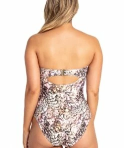 Sunseeker Talon Moulded D Cup Bandeau One Piece Blue -Cheap Swimweargalore Store sun51248d.548 sunseeker talon moulded d cup bandeau one piece1