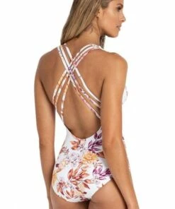 Sunseeker Harvest Multi Cross Strap One Piece White -Cheap Swimweargalore Store sun51319wh.100 sunseeker harvest multi cross strap one piece