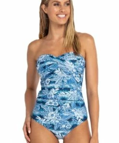 Sunseeker Maldives Twist Bandeau One Piece Blue
