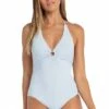 Sunseeker Sail Double Ring Halter One Piece Blue