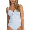 Sunseeker Sail D Cup Tie Front One Piece Blue