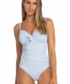 Sunseeker Sail D Cup Tie Front One Piece Blue