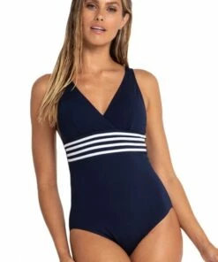 Sunseeker Pool Contrast Tape Cross Strap One Piece Black -Cheap Swimweargalore Store sun51348.401 sunseeker contrast tape cross strap one piece