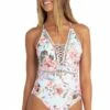 Sunseeker Abelia Lace Up One Piece Baby Blue