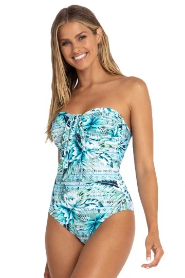 Sunseeker Kala Panelled Bandeau One Piece Denim 1 Sunseeker Kala Panelled Bandeau One Piece Denim