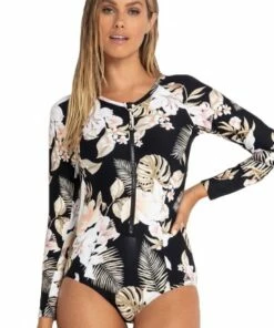 Sunseeker Luana Zip Sunsuit Black