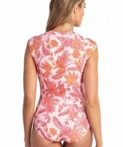 Sunseeker Malolo Cap Sleeve Zip Sunsuit Arctic -Cheap Swimweargalore Store sunseeker malolo cap sleeve zip sunsuit coral 2