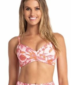 Sunseeker Malolo Twist Front Bralette Arctic -Cheap Swimweargalore Store sunseeker malolo twist front bralette coral 1