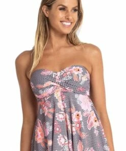 Sunseeker Tiki Empire Bandeau Tankini Separate Black