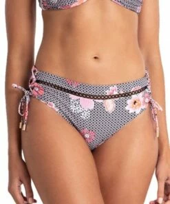 Sunseeker Tiki Midrise Tie Side Pant Black