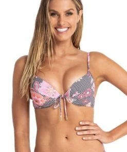 Sunseeker Tiki Moulded Push Up Bra Black