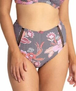 Sunseeker Tiki Panelled High Rise Pant Black