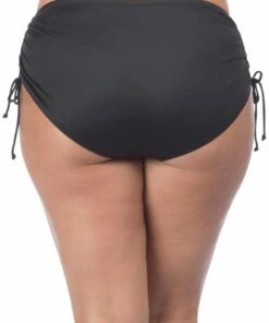 24th & Ocean Solid Adjustable High Waist Pant (18-24) Black -Cheap Swimweargalore Store tf6l495w blk b 1