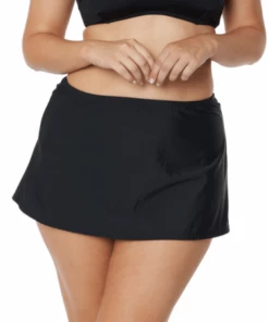 T.H.E. Swimwear Full Skirt with Pant + Black