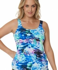 T.H.E. Swimwear Ocean Rose Tankini Separate + Ocean