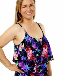 T.H.E. Swimwear Morning Glory Tier Tankini Separate Multi