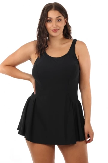 T.H.E. Swimwear Swim Dress + Black 1 T.H.E. Swimwear Swim Dress + Black