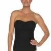 Togs Swimwear Textured Bandeau One Piece Black