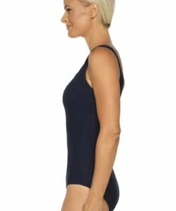 Togs Swimwear Togs Textured Square Neck One Piece Navy -Cheap Swimweargalore Store tog1034166.440 textured squareneck op2