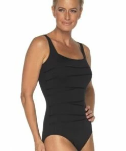 Togs Swimwear Square Neck One Piece Black -Cheap Swimweargalore Store tog1037012.001 squareneck op2