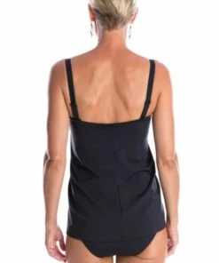 Togs Swimwear Overlay Bandeau One Piece Black -Cheap Swimweargalore Store tog1054012.001 togs overlay bandeau one piece back 1