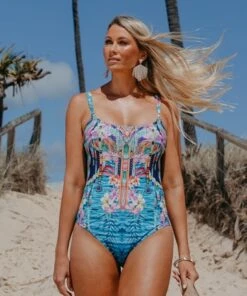 Togs Swimwear Maui Double Strap Turquoise -Cheap Swimweargalore Store tog21p3027.450 togs swimwear maui double strap2