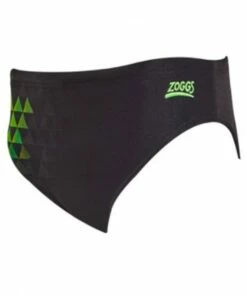 Zoggs Mens Byron Racer Brief Black/Green