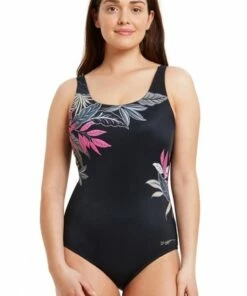 Zoggs Aruba Adjustable Scoopback One Piece Black