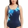 Zoggs Ocean Treasure Adjustable Scoopback One Piece Navy