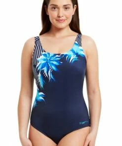 Zoggs Ocean Treasure Adjustable Scoopback One Piece Navy