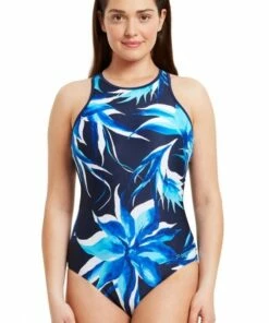 Zoggs Ocean Treasure Crossback One Piece Navy/Blue