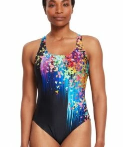 Zoggs Triangle Actionback One Piece Black/Multi