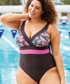 Zoggs Paradise Squareback One Piece Black -Cheap Swimweargalore Store zog462356para.001 zoggs paradise squareback one piece2