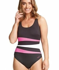 Zoggs Sumatra Scoopback One Piece Black/Pink