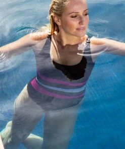 Zoggs Sumatra Scoopback One Piece Black/Pink -Cheap Swimweargalore Store zog462357.926 zoggs sumatra scoopback one piece5